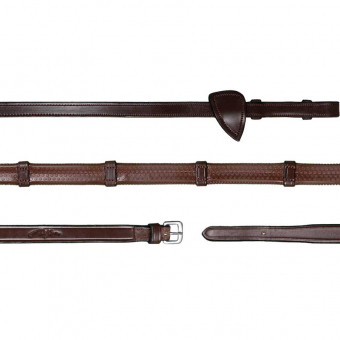 Rubberrein met stops 13mm NE Bruin