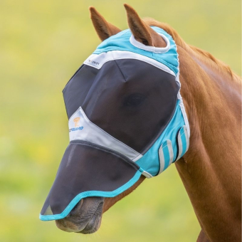 Vliegenmasker zonder Oren met Neus Fine Mesh Teal