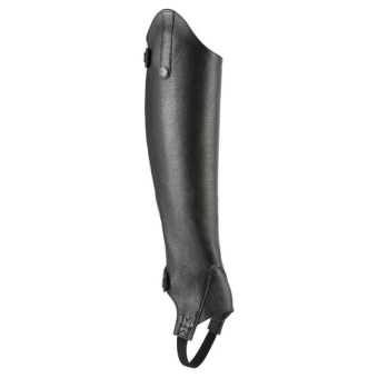 Short Chaps Leather Zwart