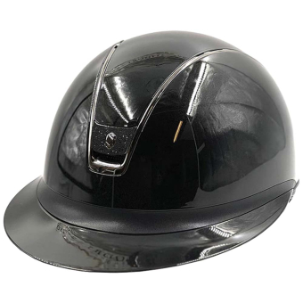 Paardrijcap Miss Shield 2.0 Glossy Crystal Blazon Zwart
