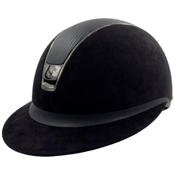 Paardrijcap Miss Shield 2.0 Alcantara Leather Zwart