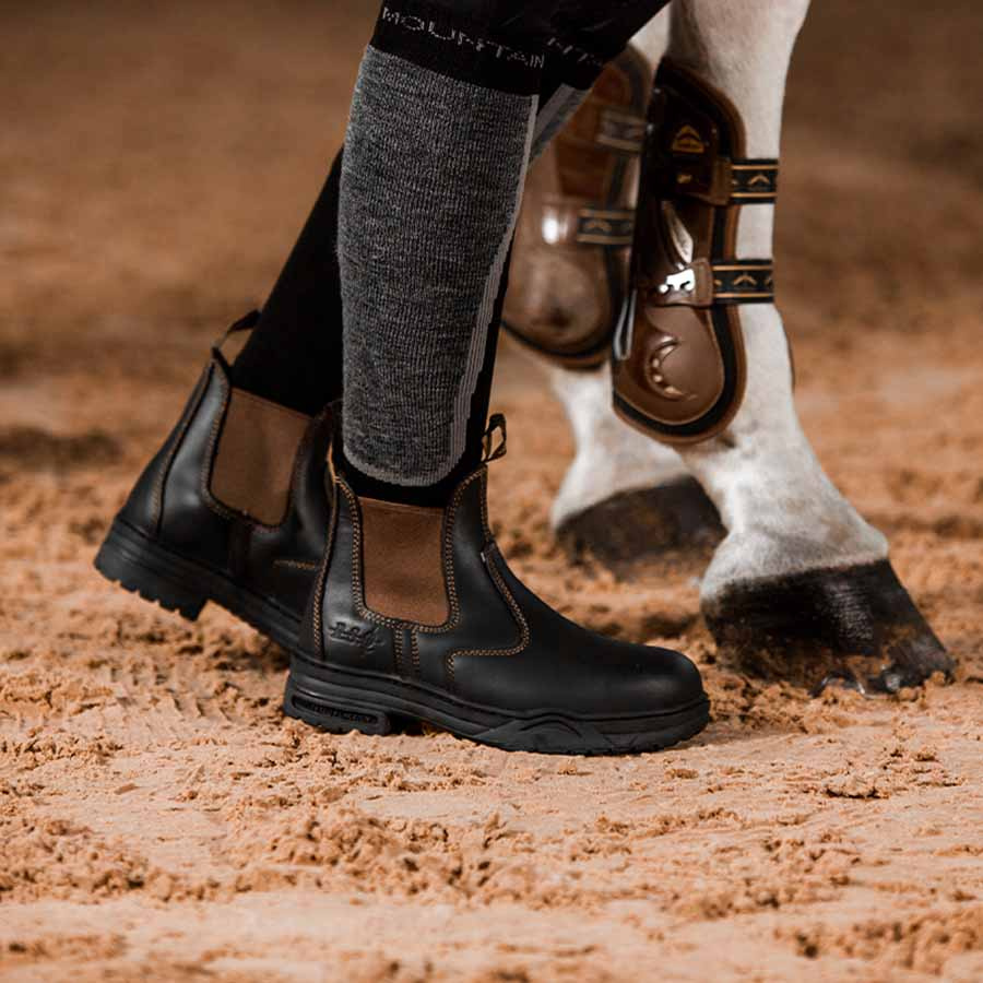 Jodhpurs Protective Stalen Neus Zwart/Bruin