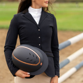 Paardrijcap Kylo Matte Wide Peak Marineblauw/Roségoud Paardrijcap Kylo Matte Wide Peak Marineblauw/Roségoud