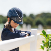 Paardrijcap Kylo Gloss Crystal Marineblauw/Zilver Paardrijcap Kylo Gloss Crystal Marineblauw/Zilver