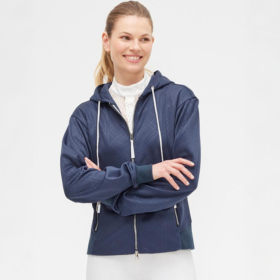 Hoodie Starla Zip Marineblauw