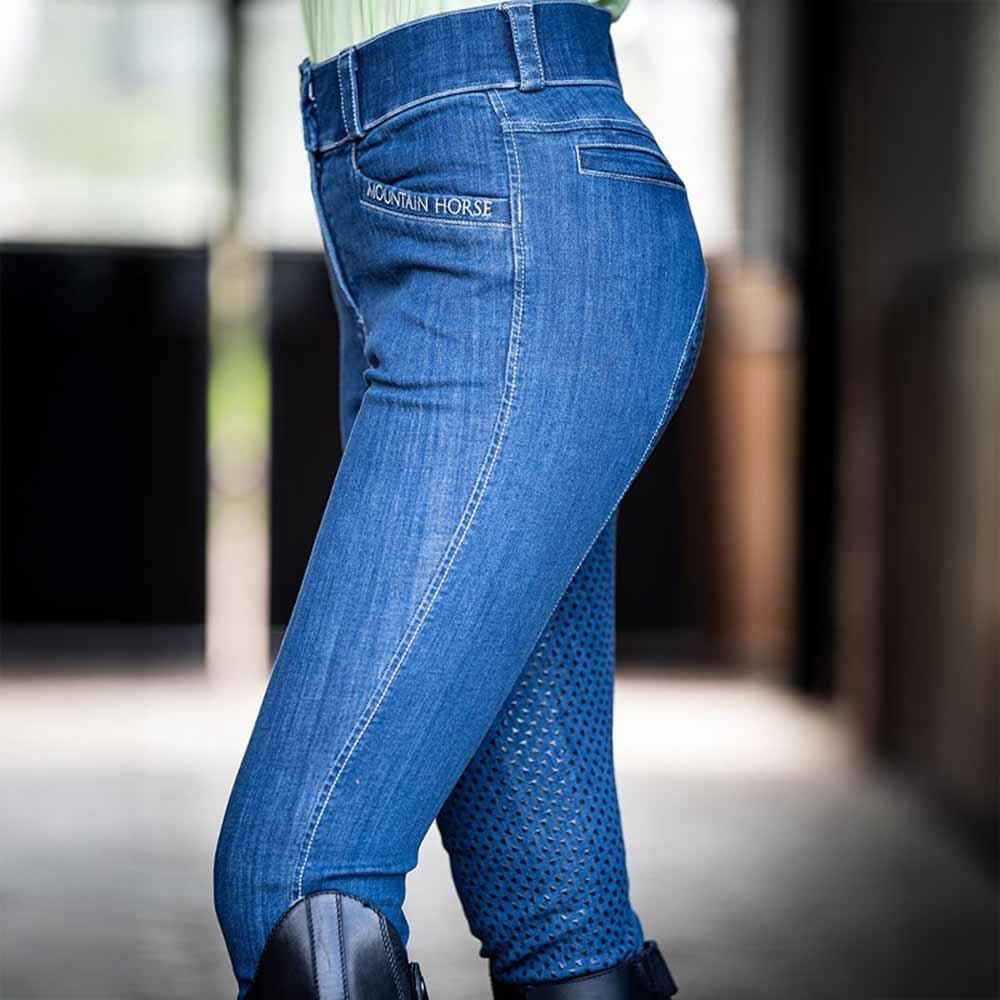 Rijbroeken Dream Denim Full Seat Blauw