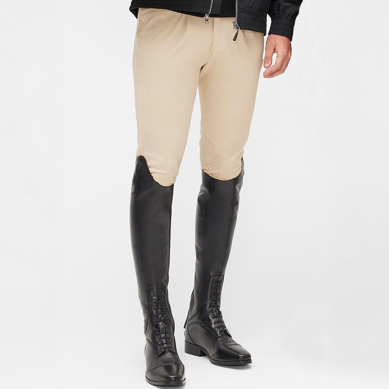 Herenrijbroek Edward Knee Grip Beige