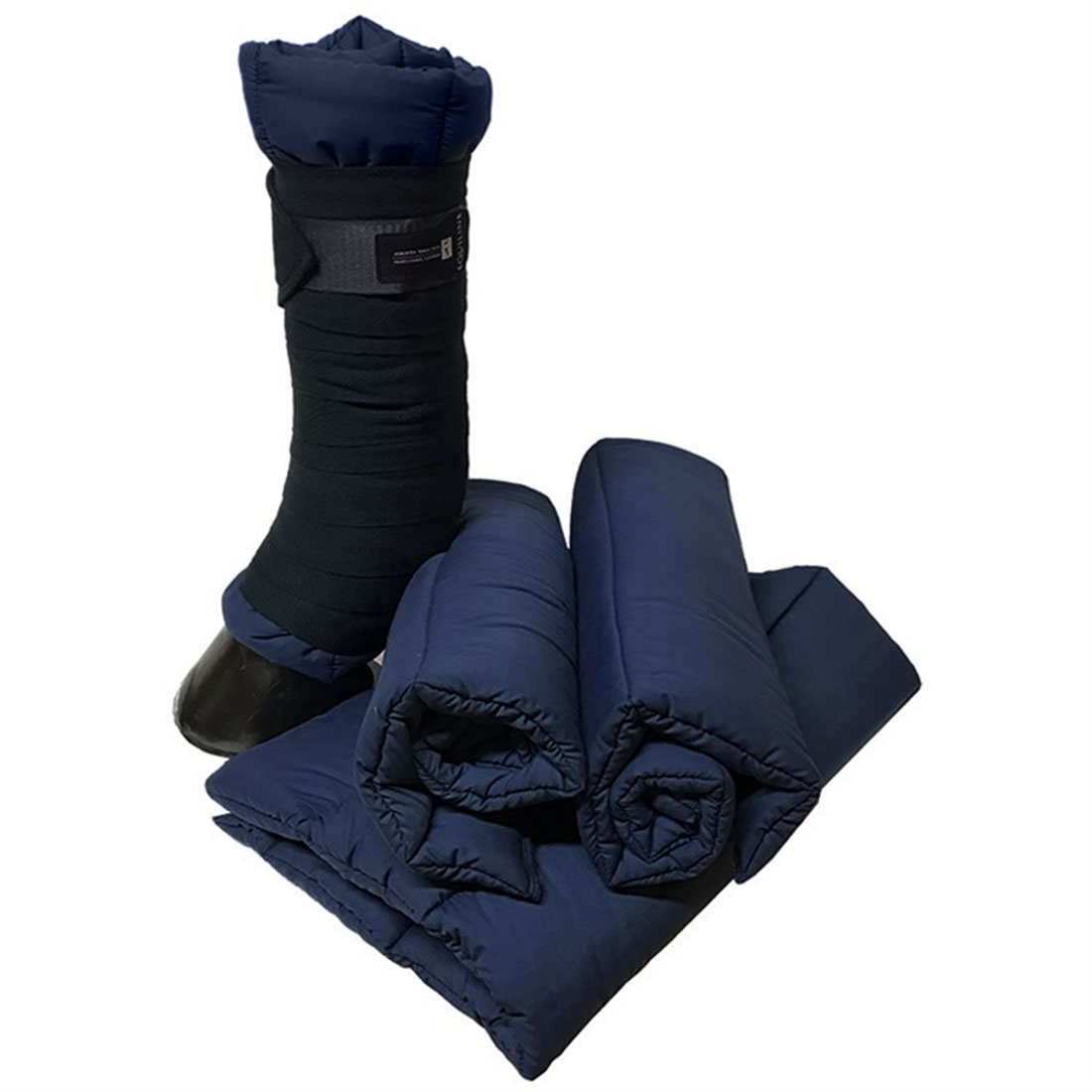 Gewatteerde Bandageonderleggers 4 stuks Marineblauw