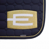 Zadeldek E-logo Marineblauw Goud/Wit