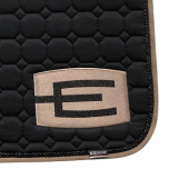 Zadeldekje E-logo Zwart Cappuccino/Zwart