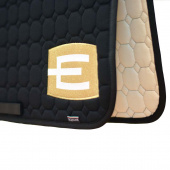 Zadeldek E-logo Zwart Goud/Wit