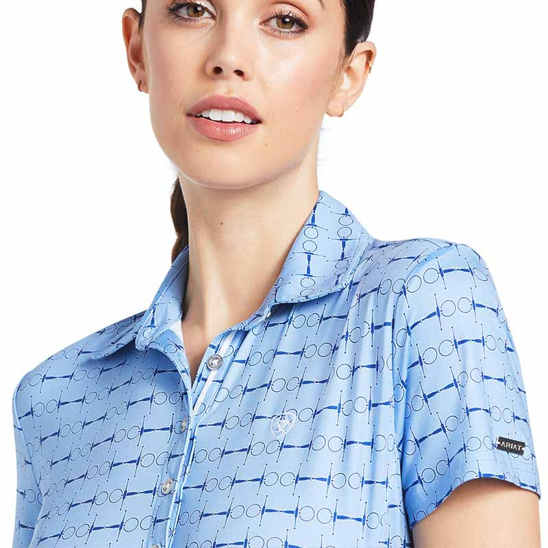 Poloshirt Motif Full Cheek Print Blauw