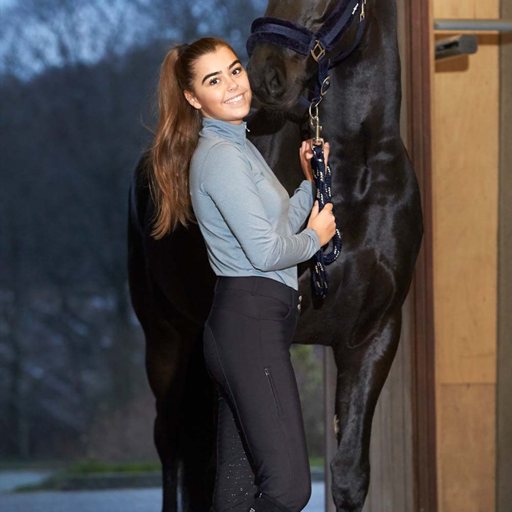 Winterrijbroek Janet Volledig Softshell Zwart