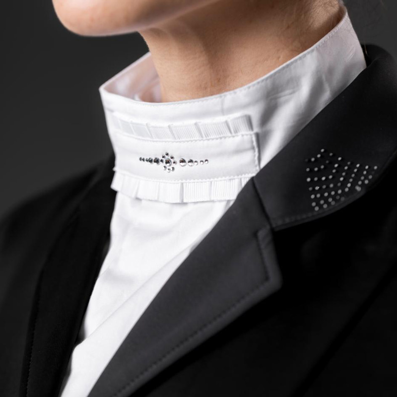 Plastron Swift Crystals Wit