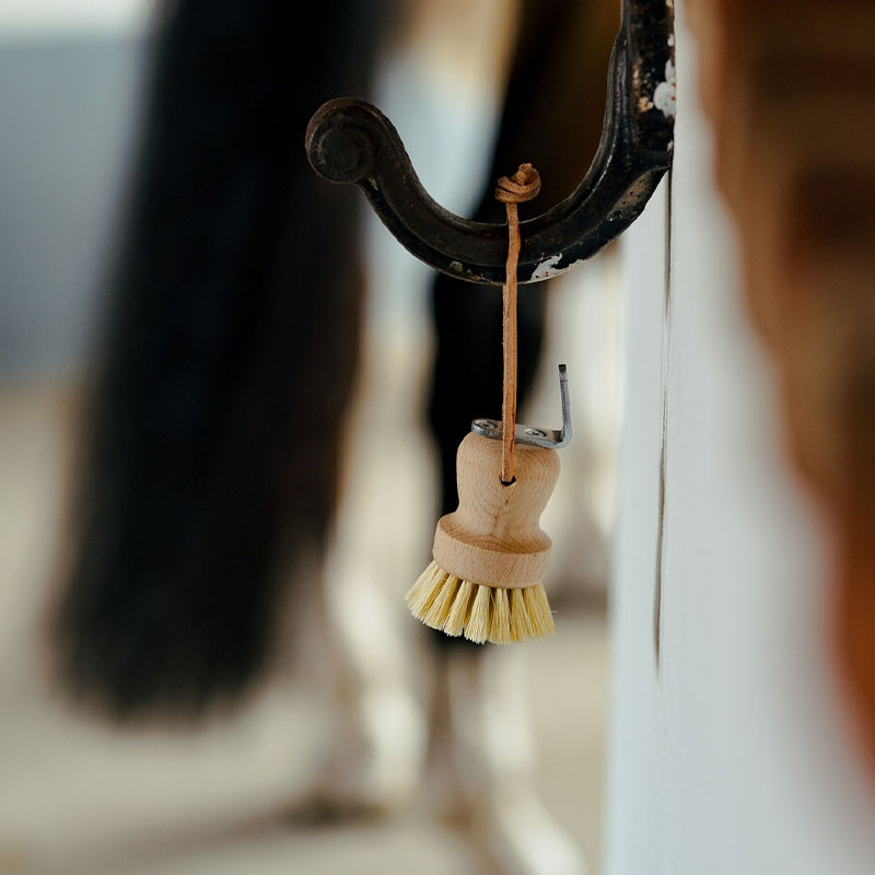 Hoefborstel met Hoefkrabber Rund Bruin