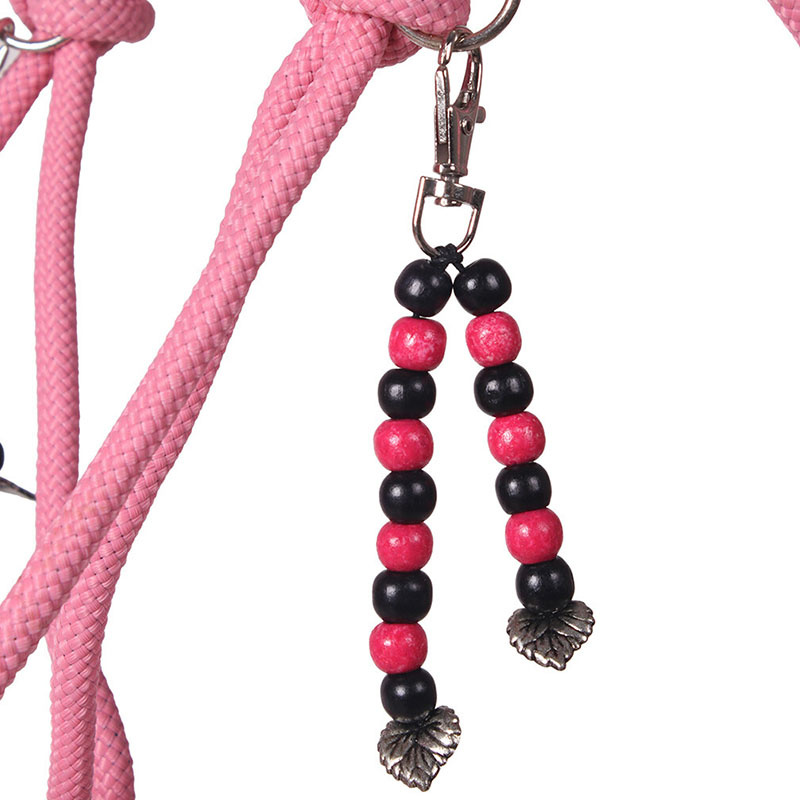 Touwhalster met teugels Combi Liberty Lichtroze