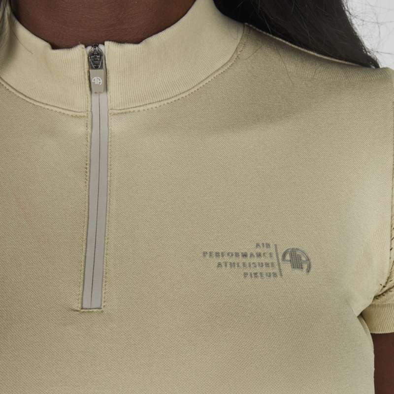 Rijshirt Knit Athleisure Beige