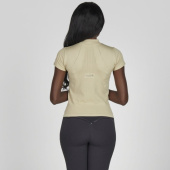 Rijshirt Knit Athleisure Beige Rijshirt Knit Athleisure Beige
