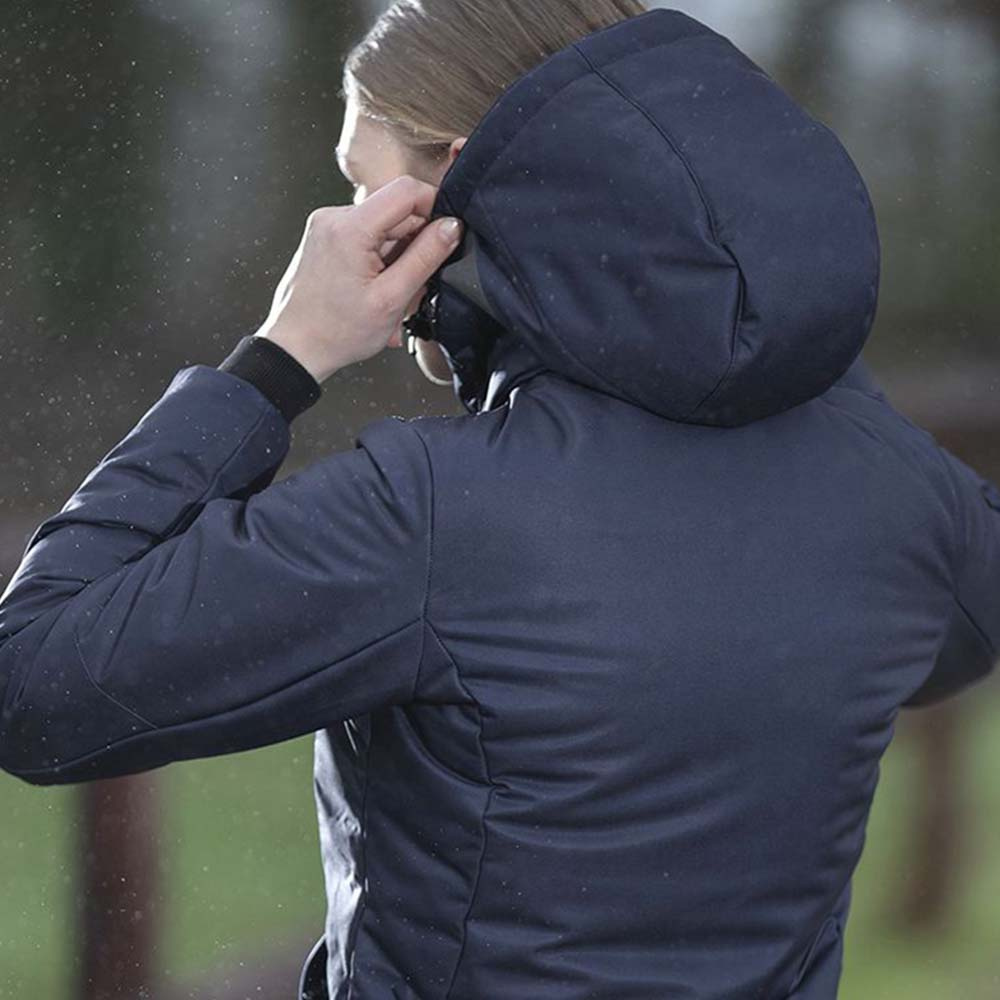 Elegante Lange Rijjas met Verwarmingsdraden en Powerbank Marineblauw