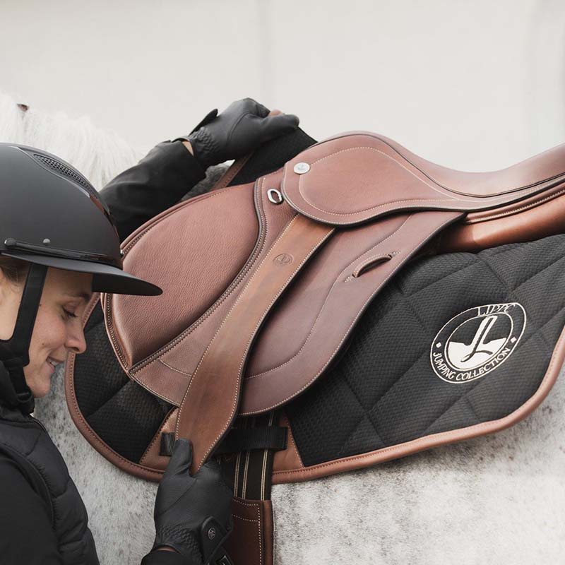 Zadeldekje Waffle Texture Zwart