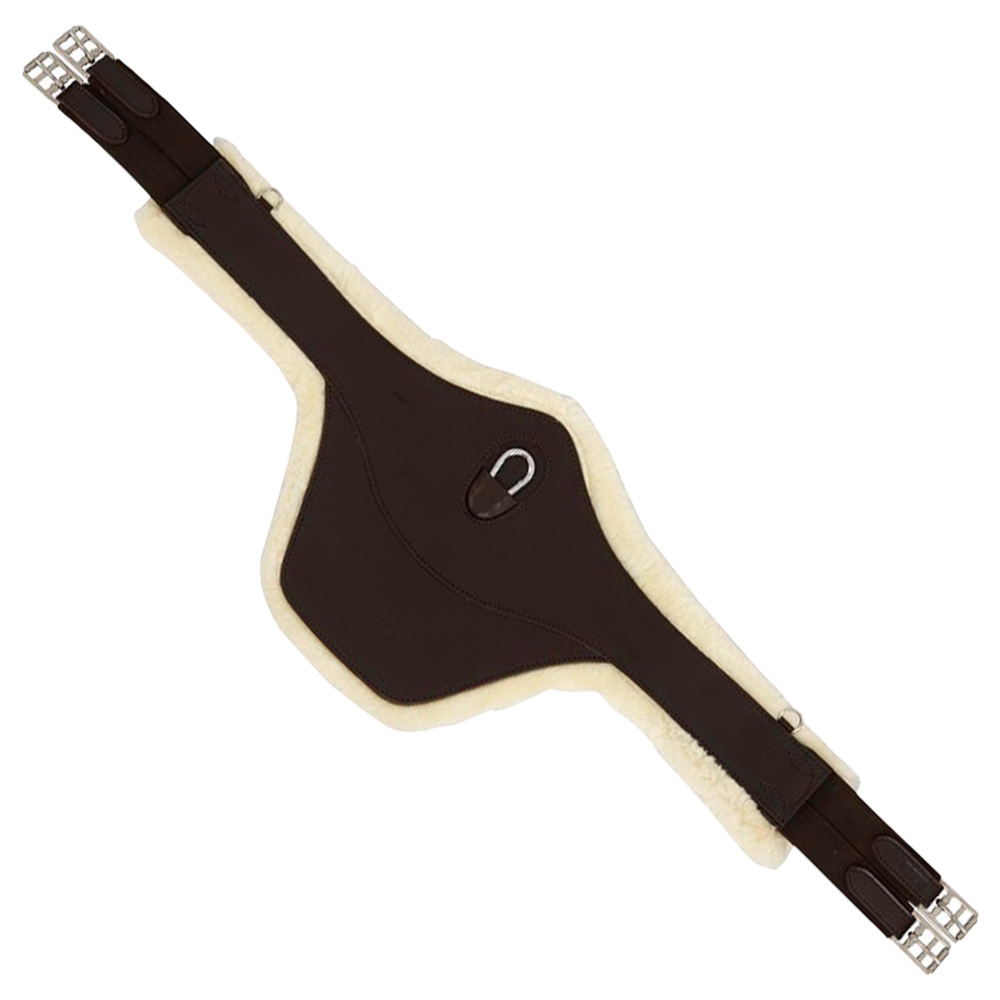 Buik Flap Singel Colombes Synthetic Sheepskin Bruin/Natuur