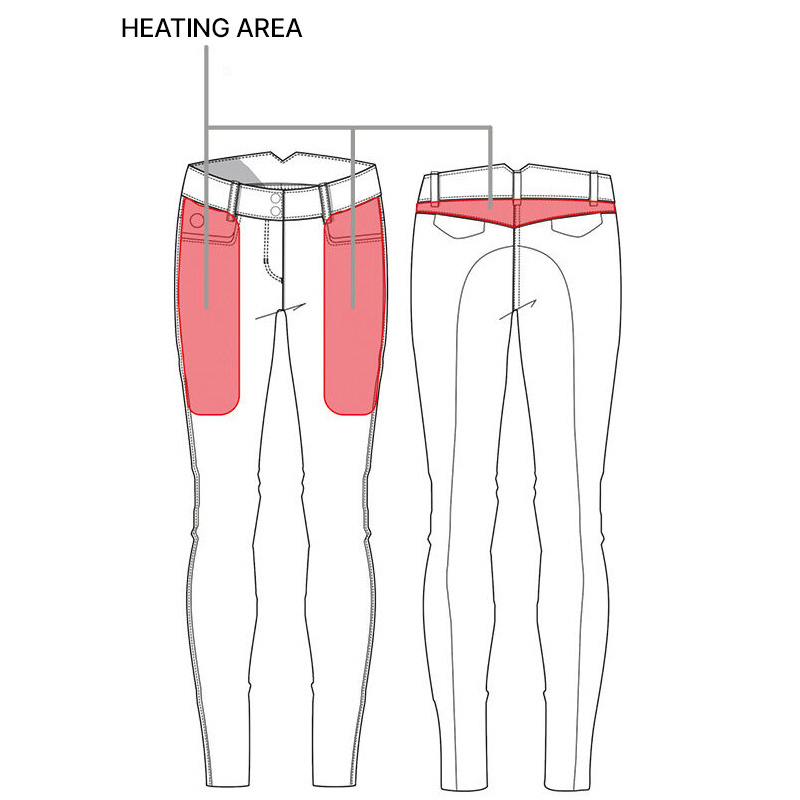 Verwarmde rijbroek Comfort Full Grip Zwart