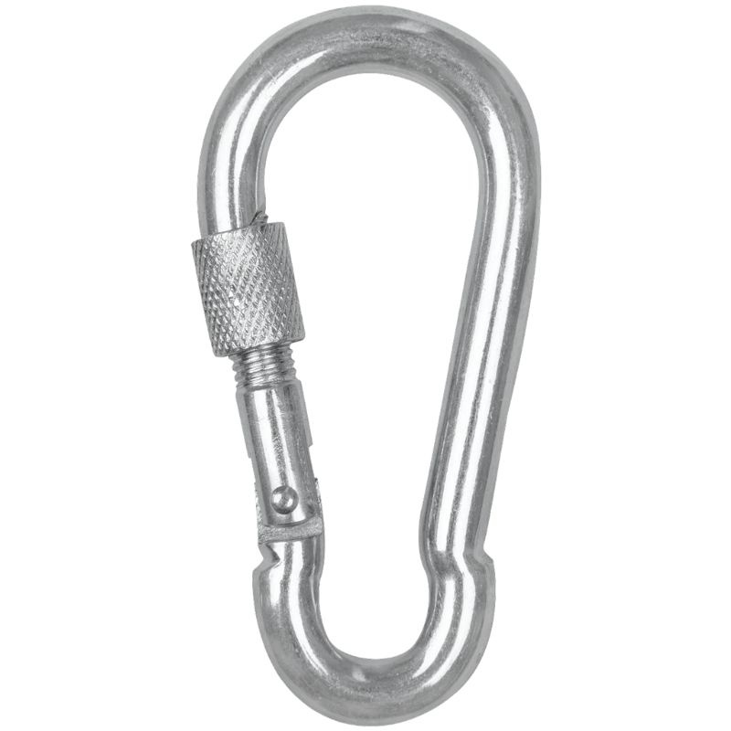 Veiligheidskarabijnhaak Screw Cap Zilver