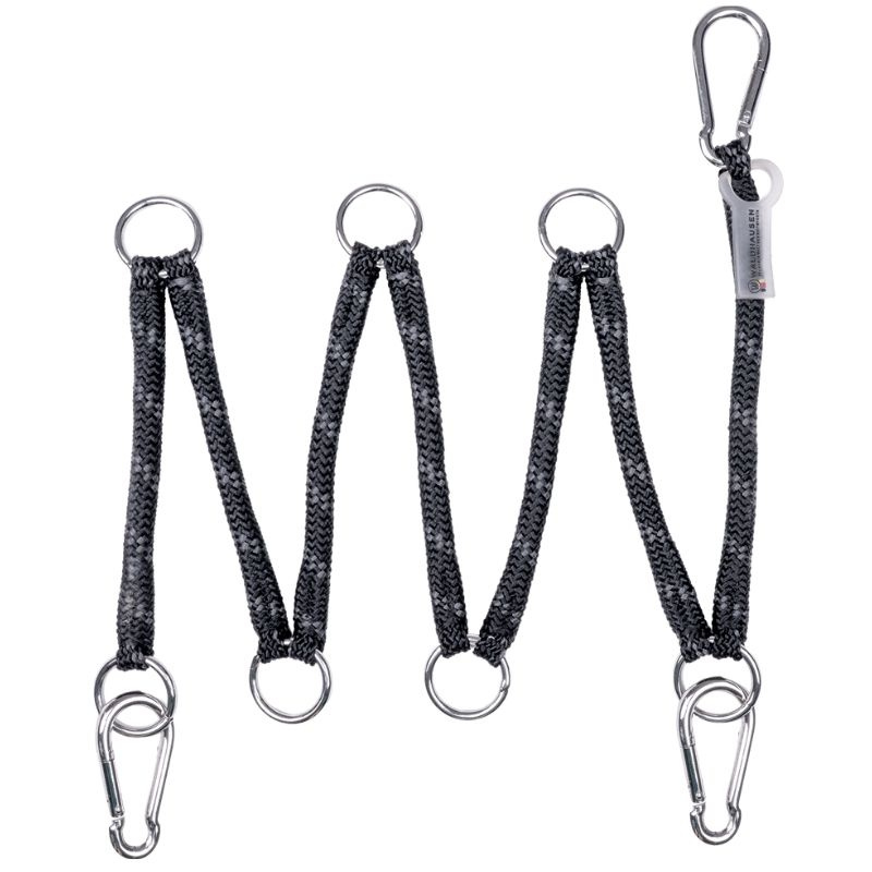 Ophangtouw met ringen Flexible Zwart