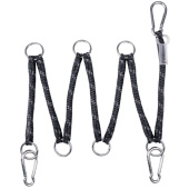 Ophangtouw met ringen Flexible Zwart Ophangtouw met ringen Flexible Zwart