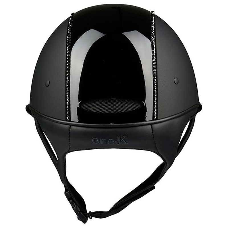 Paardrijcap Mips Avance Glossy Top Swarovski Zwart