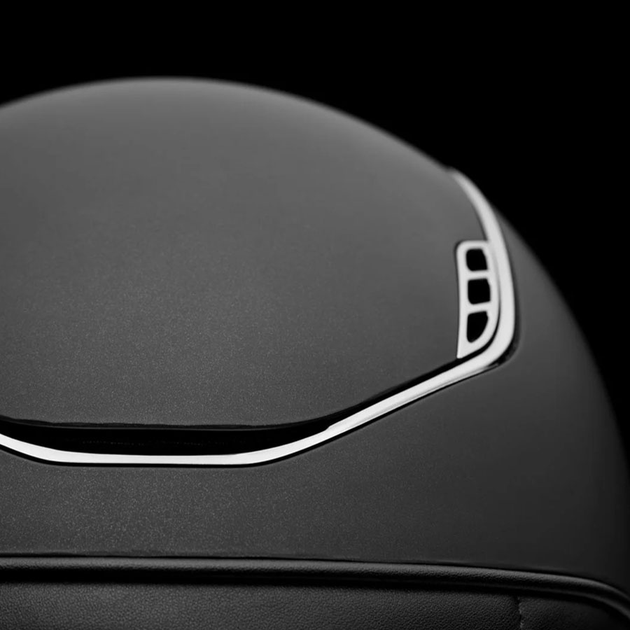 Paardrijcap Shadowmatt 2.0 Black Chrome Zwart 