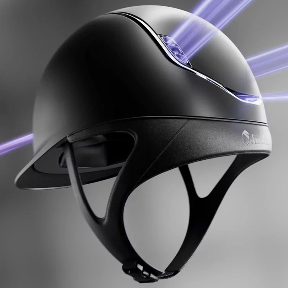 Paardrijcap Shadowmatt 2.0 Black Chrome Zwart 