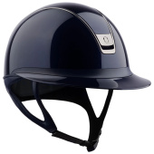 Paardrijcap Miss Shield Glossy 2.0 Black Chrome Marineblauw Paardrijcap Miss Shield Glossy 2.0 Black Chrome Marineblauw