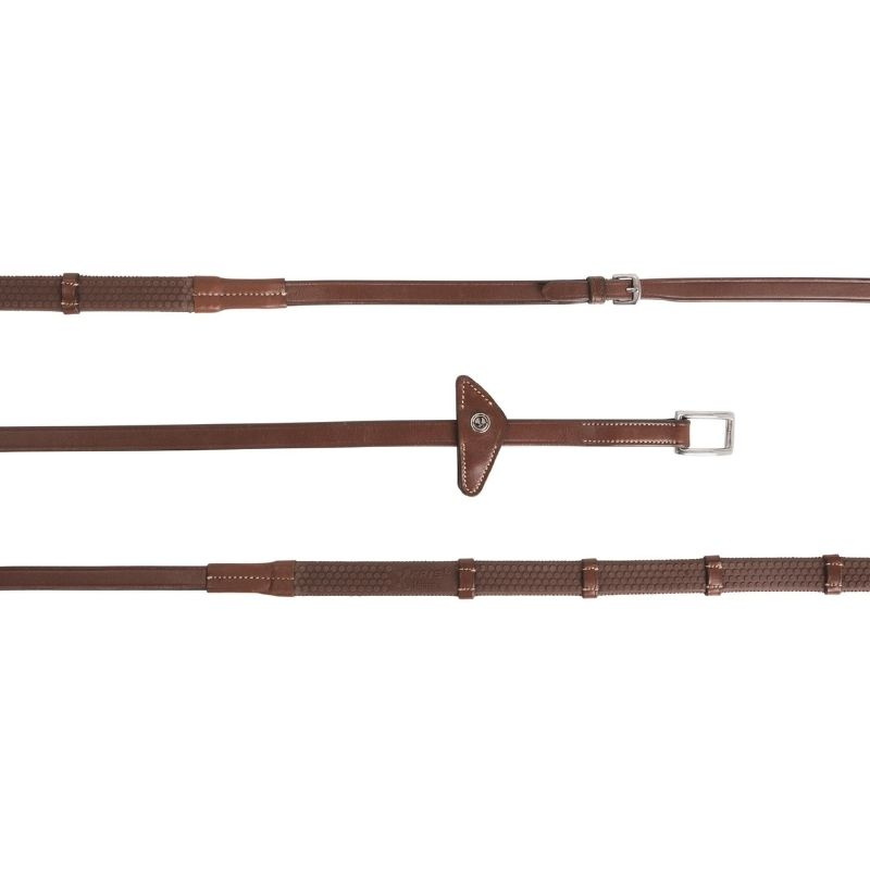 Rubberen teugels met stops Eccelente Buckle Loop Bruin
