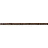 Leren teugels met stops Chocolate/Zilver Leren teugels met stops Chocolate/Zilver
