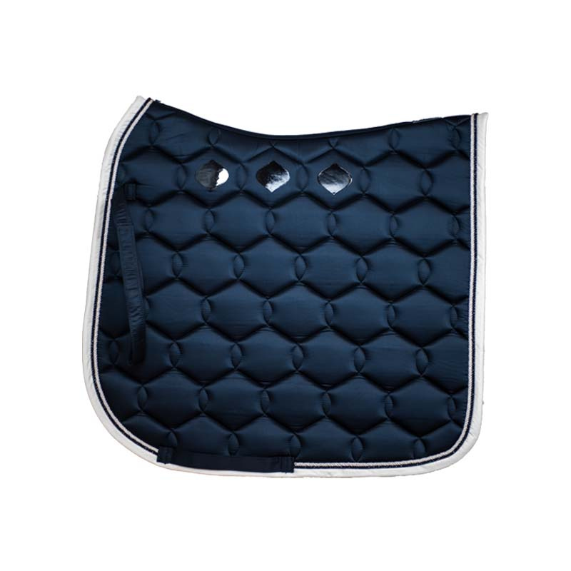 Dressuurzadeldek Glossy Wave Marineblauw