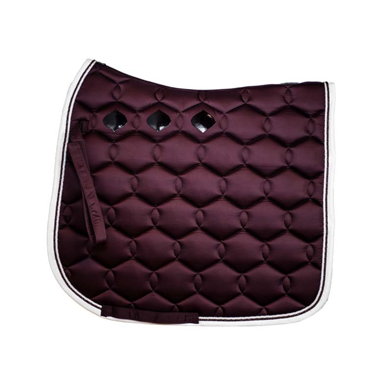 Dressuurzadeldek Glossy Wave Wijnrood
