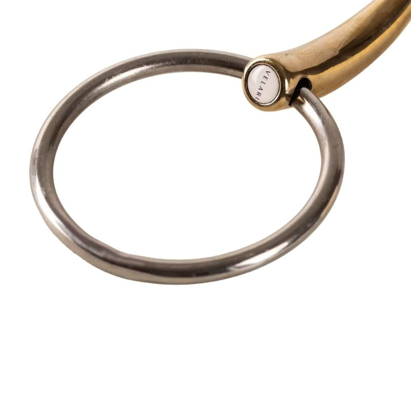 Enkelgebroken Trens met Losse Ringen Sweet Copper 14mm