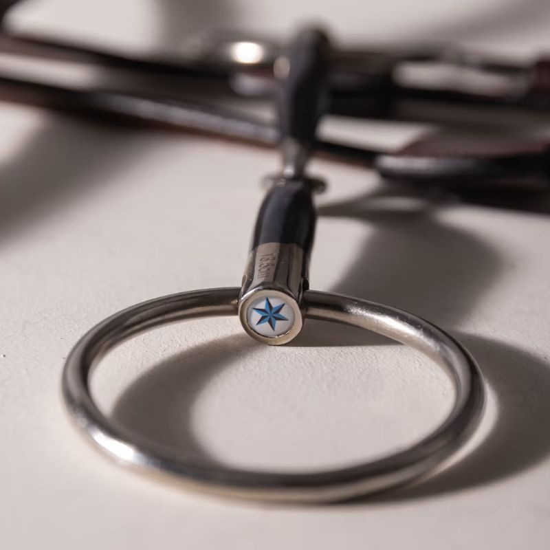 Enkelgebroken Trens met Losse Ringen Sweet Iron 16mm