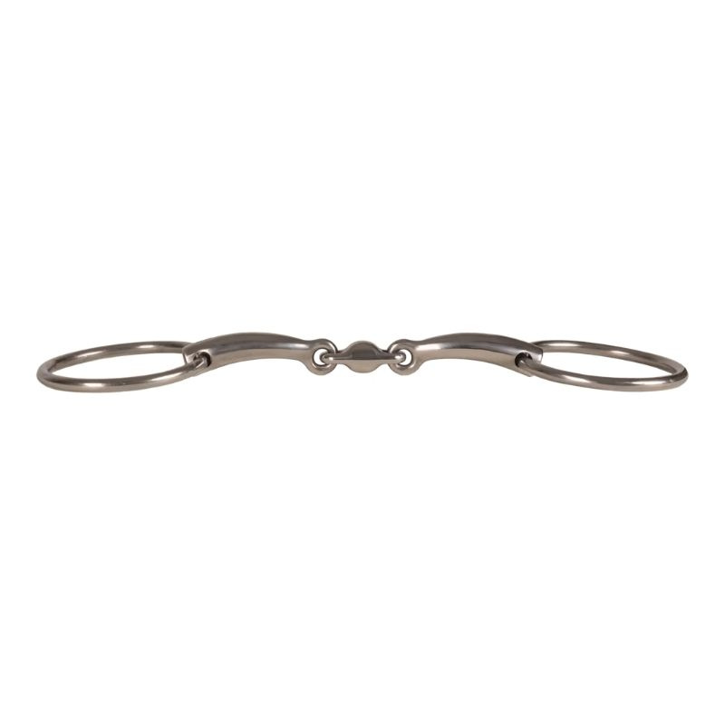 Dubbelgebroken Trens met Losse Ringen Stainless Steel 14mm