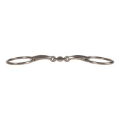 Dubbelgebroken Trens met Losse Ringen Stainless Steel 14mm Dubbelgebroken Trens met Losse Ringen Stainless Steel 14mm
