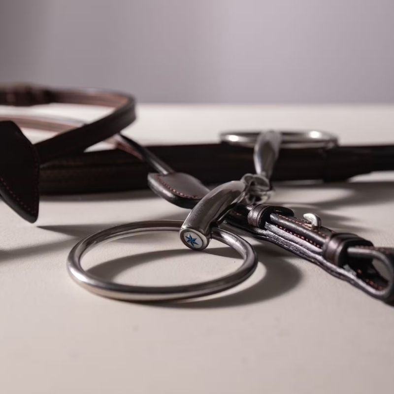 Dubbelgebroken Trens met Losse Ringen Stainless Steel 14mm