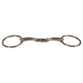 Dubbelgebroken Trens met Losse Ringen Stainless Steel 16mm Dubbelgebroken Trens met Losse Ringen Stainless Steel 16mm