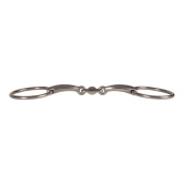 Dubbelgebroken Trens met Losse Ringen Stainless Steel 16mm Dubbelgebroken Trens met Losse Ringen Stainless Steel 16mm