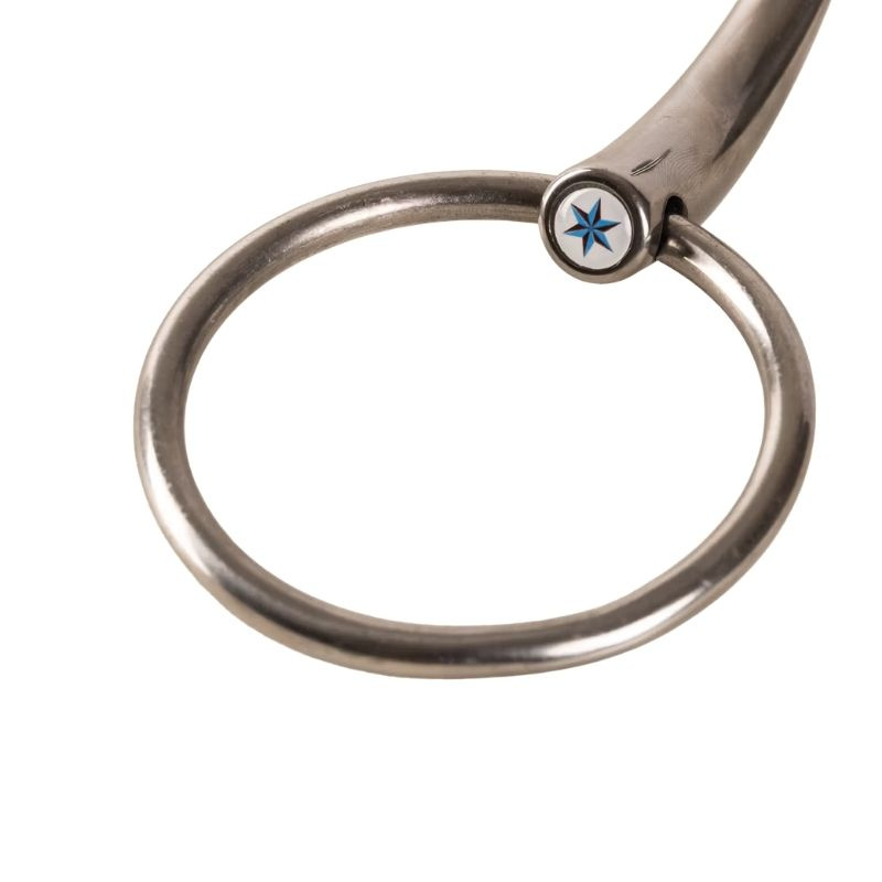 Dubbelgebroken Trens met Losse Ringen Stainless Steel 16mm