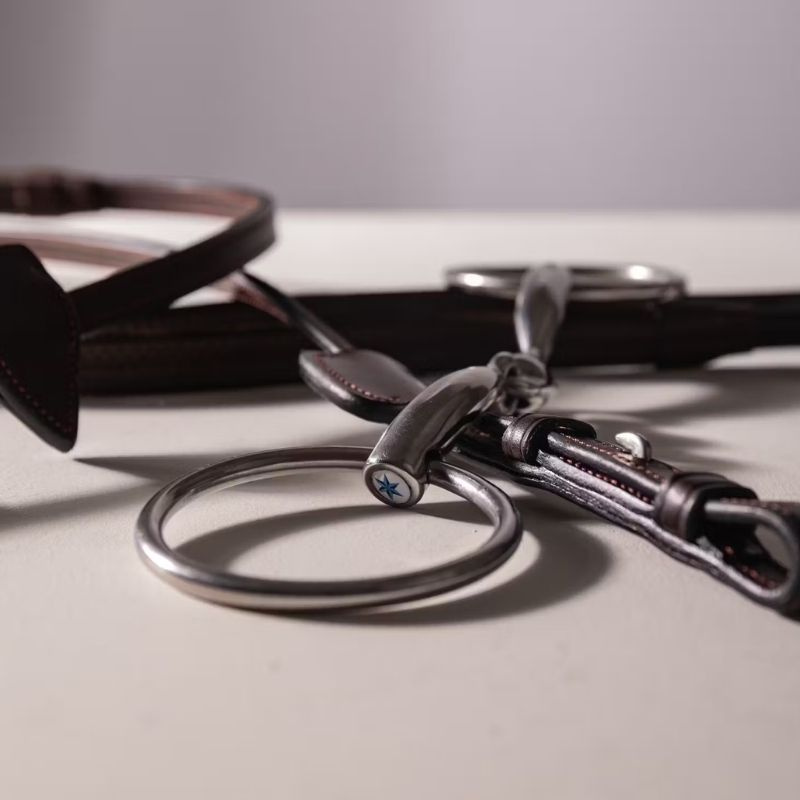 Dubbelgebroken Trens met Losse Ringen Stainless Steel 16mm