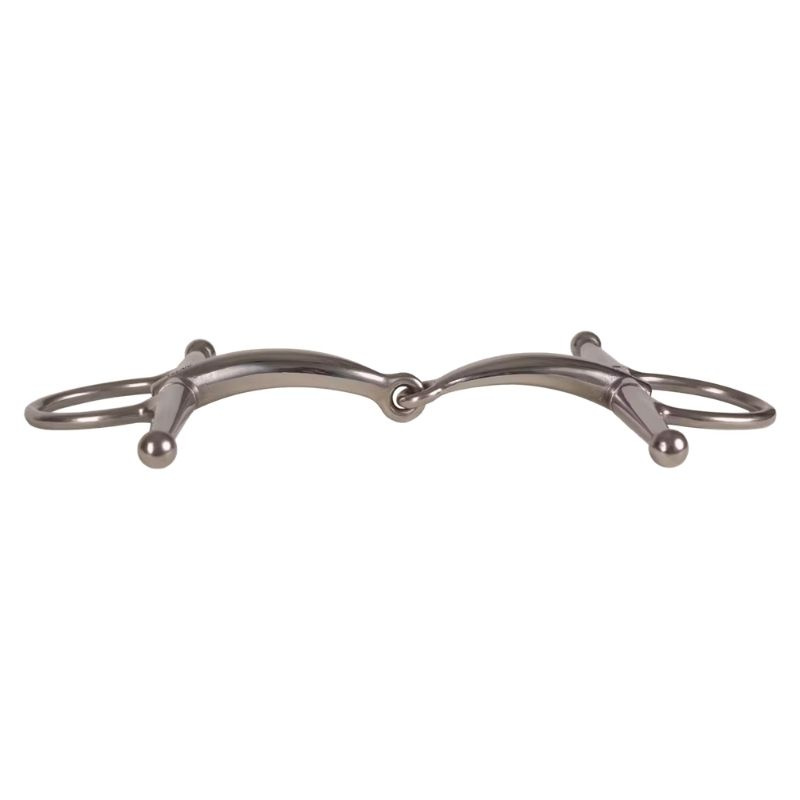 Full Cheek Bit Enkelgebroken Stainless Steel 14mm