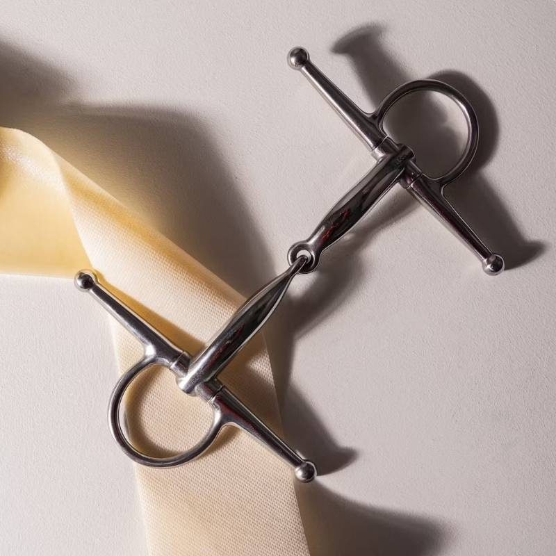 Full Cheek Bit Enkelgebroken Stainless Steel 16mm