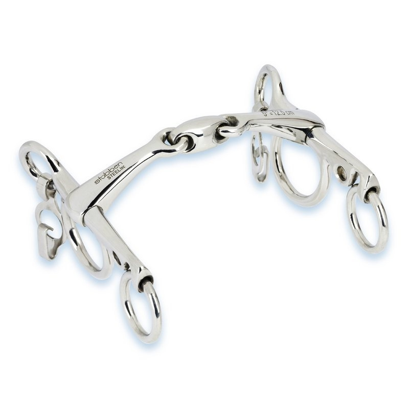 Dubbelgebroken Bit D-ring Easy Control 125 mm