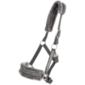 Halster met Fleece Donkergrijs/Grijs Halster met Fleece Donkergrijs/Grijs